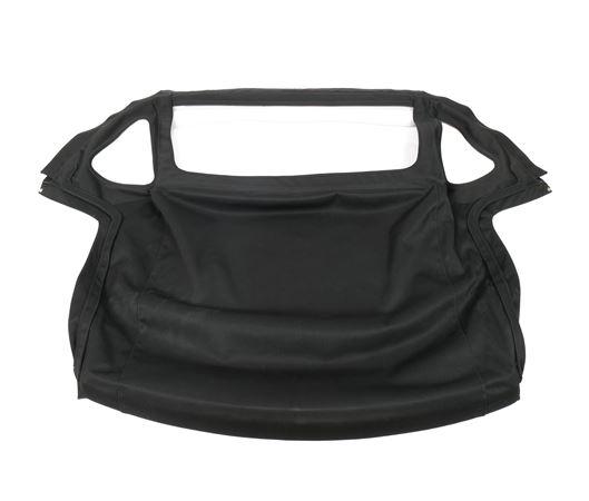 Hood Cover - Black Mohair - Zip Out Rear Window with Header Rail - HZA5123MH